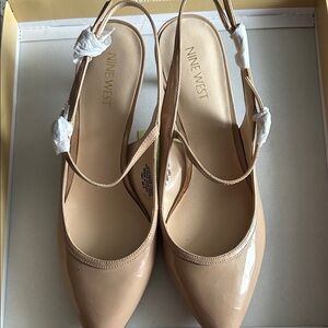 Nine West Women's Beige Slingback Heels